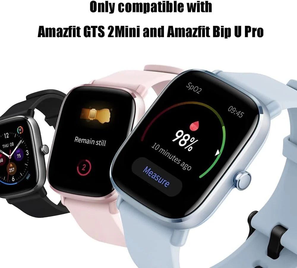 DL3 Mobilak Case Compatible with Amazfit GTS 2 Mini/Bip U Pro/Bip S/Bip Lite Case All-Around Screen Protector Watch Soft TPU Shockproof Cover Slim Guard Thin Bumper Shell Protector - Clear