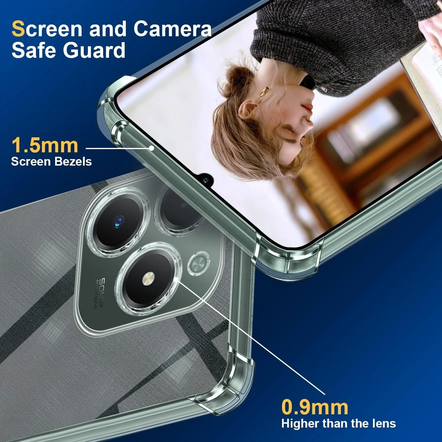 DL3 Mobilak Clear TPU Case for realme C63 / realme C61, Camera protection, Shock-absorbing protection, Scratch-resistant surface - Clear