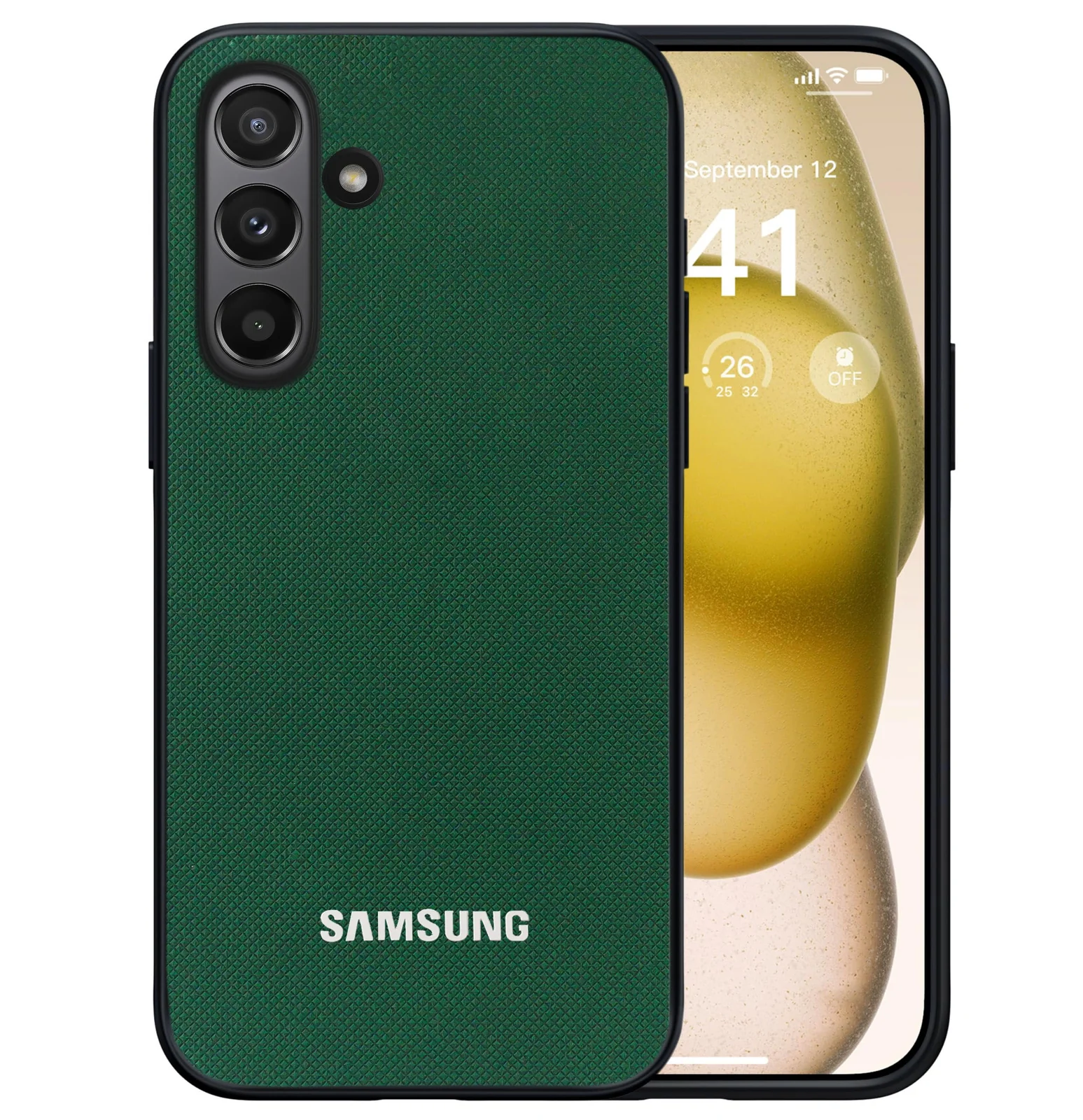 Dl3 Mobilak Compatible with Samsung Galaxy A26 5G Case Dual Layer Heavy Duty Cell Phone Protective Cover Shockproof Rugged with Non-Slip Textured - Green
