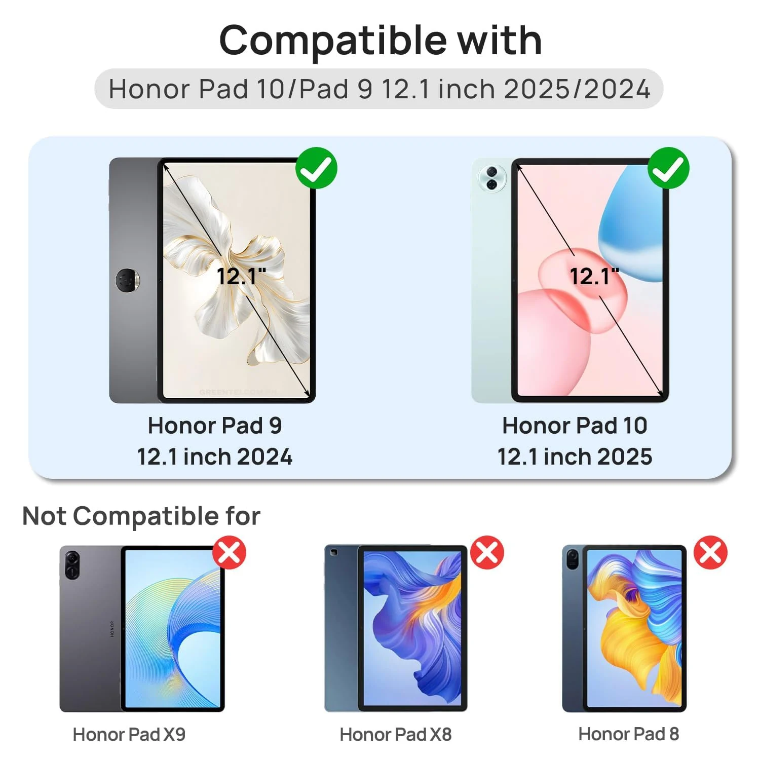 DL3 Mobilak Screen Protector For Honor Pad 10 12.1 Inch 2025 / Honor Pad 9 12.1 Inch 2024 Tempered Glass Film [HD Crystal ] [Easy Installation] [Scratch Resistant] [9H Hardness] - Clear