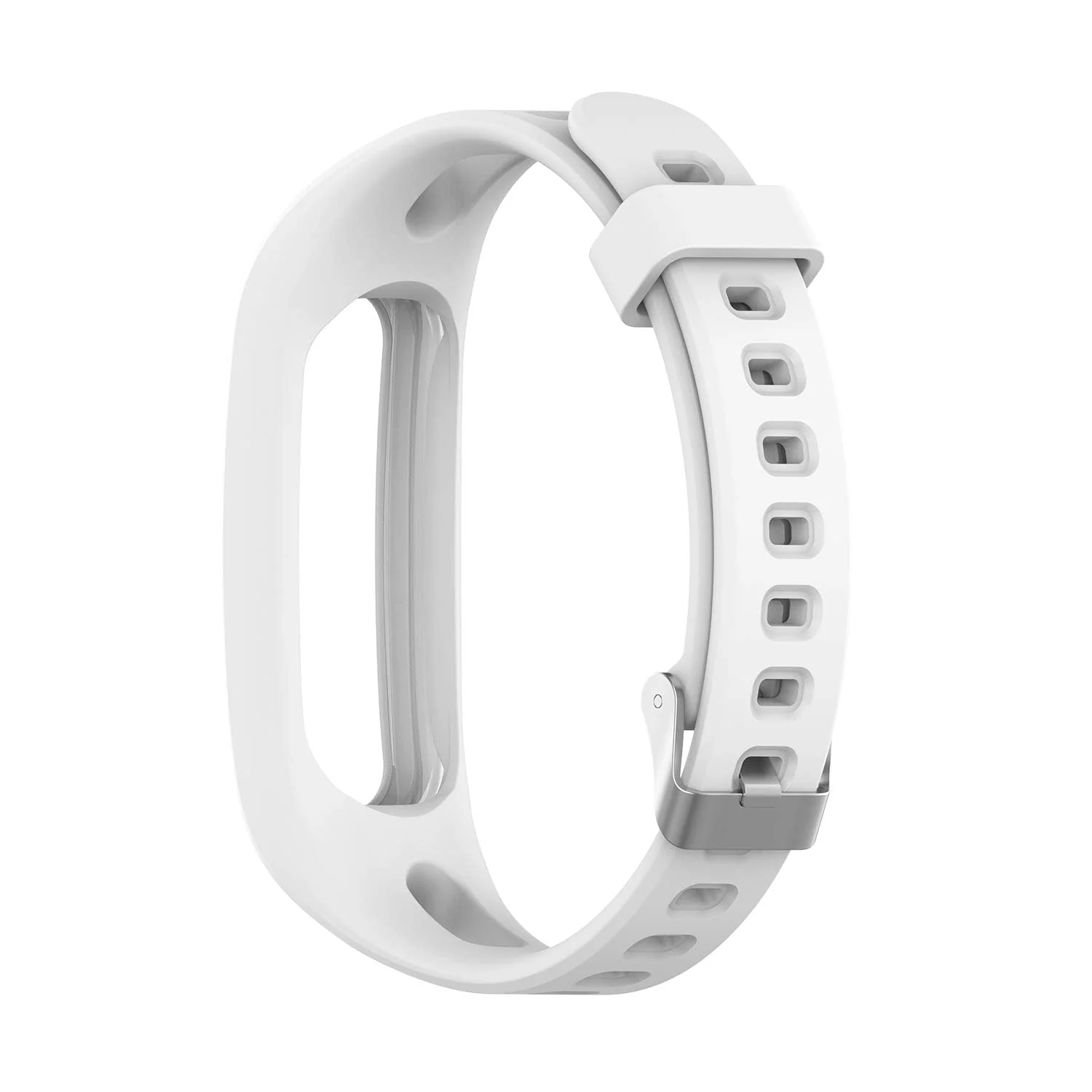 DL3 MOBILAK Silicone Watch Band Strap Compatible Compatible with Huawei Honor Band 4 Running Version/Compatible with Huawei Band 3e/Band 4e Smart Watch Bracelet Replacement - White