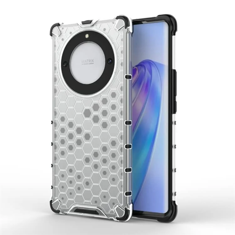 DL3 Mobilak Honeycomb Protective Case for Honor X9a, Shock-absorbing protection, Transparent design, Slim, lightweight profile - Clear