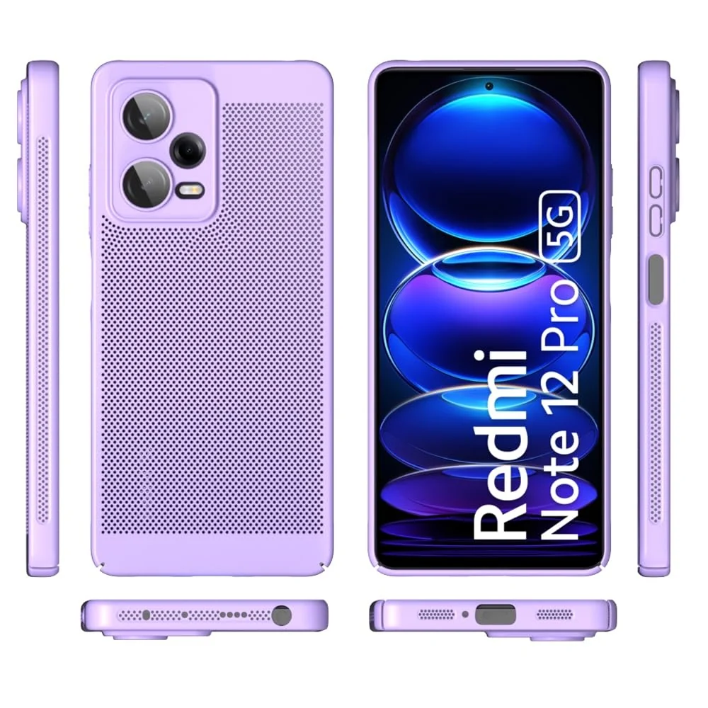 DL3 Mobilak Heat-Dissipation Hard PC Case with Built-In Camera Lens Protector for Xiaomi Redmi Note 13 4G - Purple