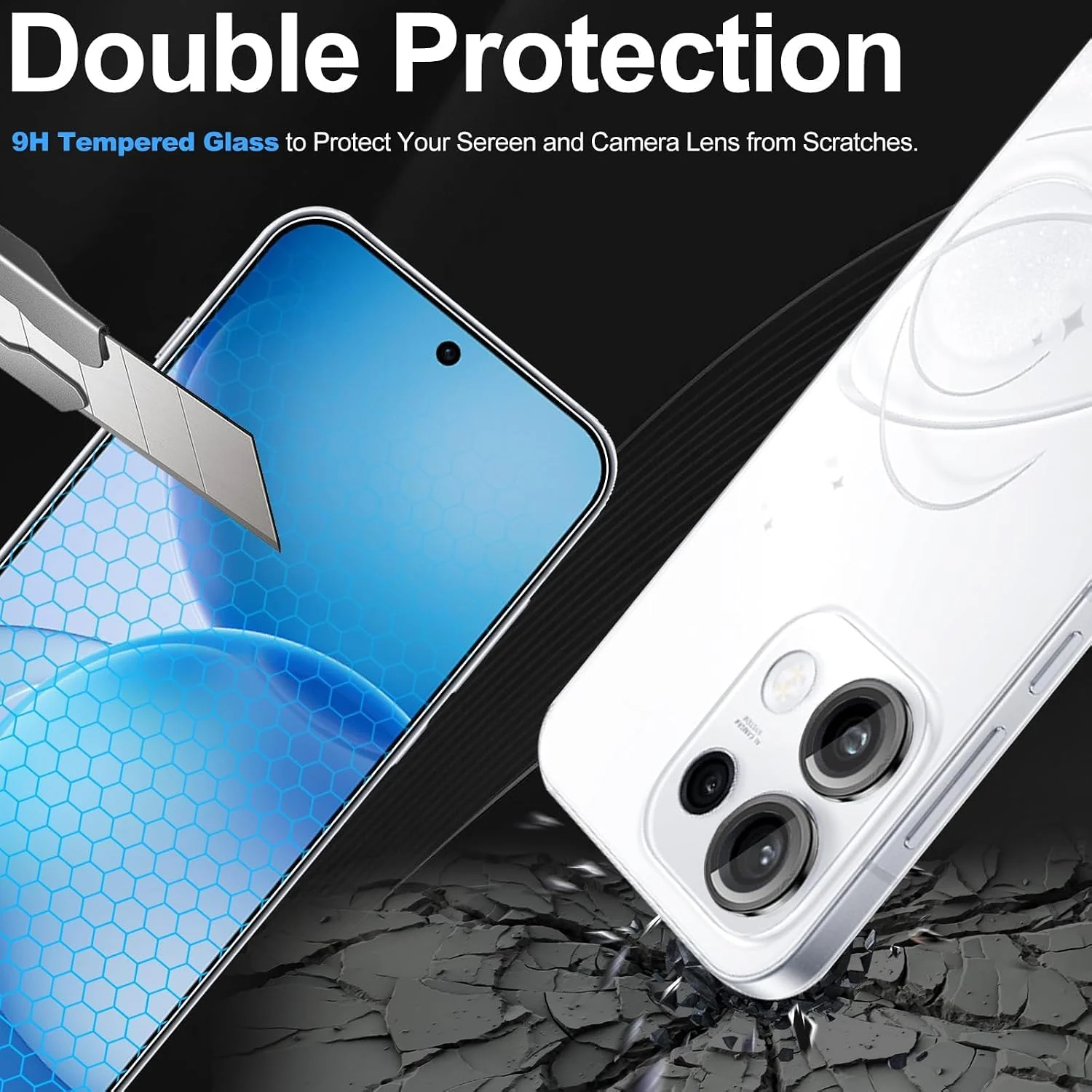 DL3 MOBILAK 9H Tempered Glass Screen Protector for OPPO Reno 16 and Reno 16 Pro - Clear