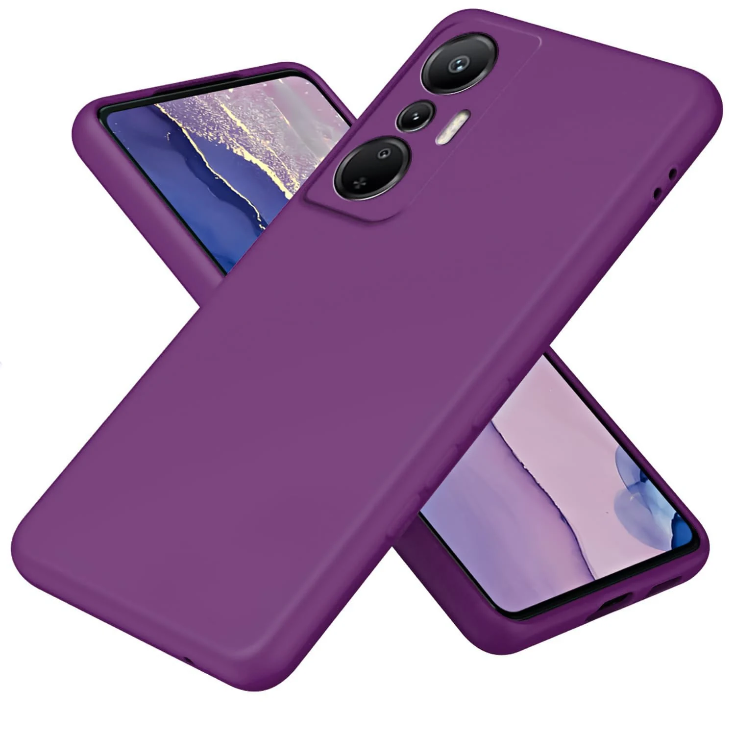 Infinix Hot 20 4G — DL3 Mobilak Liquid Silicone Protective Case with Soft Microfiber Lining with Full Camera Protection for Infinix Hot 20 4G