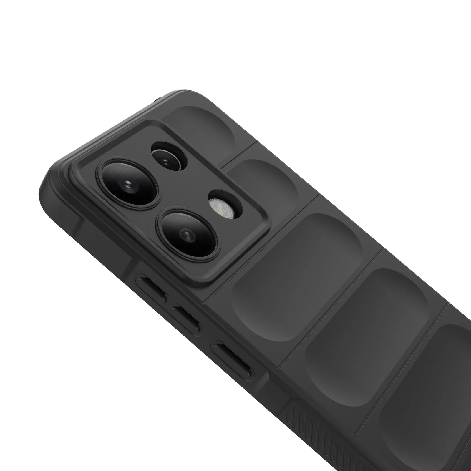 DL3 Mobilak Soft Silicone Protective Case for Xiaomi Redmi Note 13 4G with Camera Protection and Shockproof Design - Black