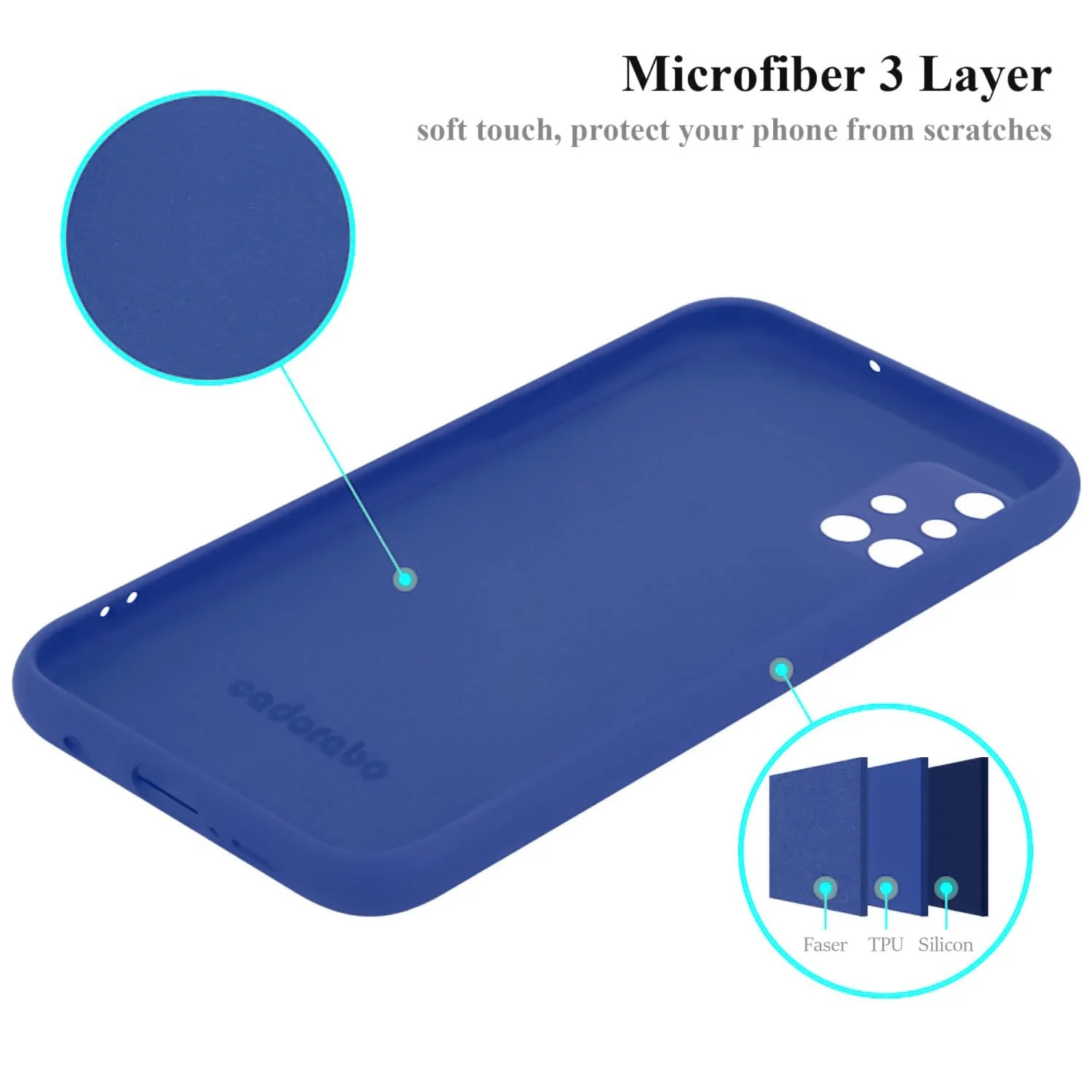 DL3 Mobilak Silicone Protective Case for Samsung Galaxy A71, Shock-absorbing protection, Scratch-resistant surface, Soft microfiber lining - Pepsi