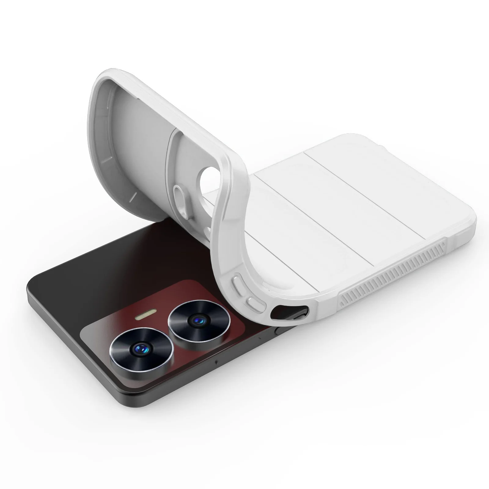 DL3 Mobilak Flexible Silicone and TPU Protective Case with Camera Protection for realme C55 / Narzo N55 - White