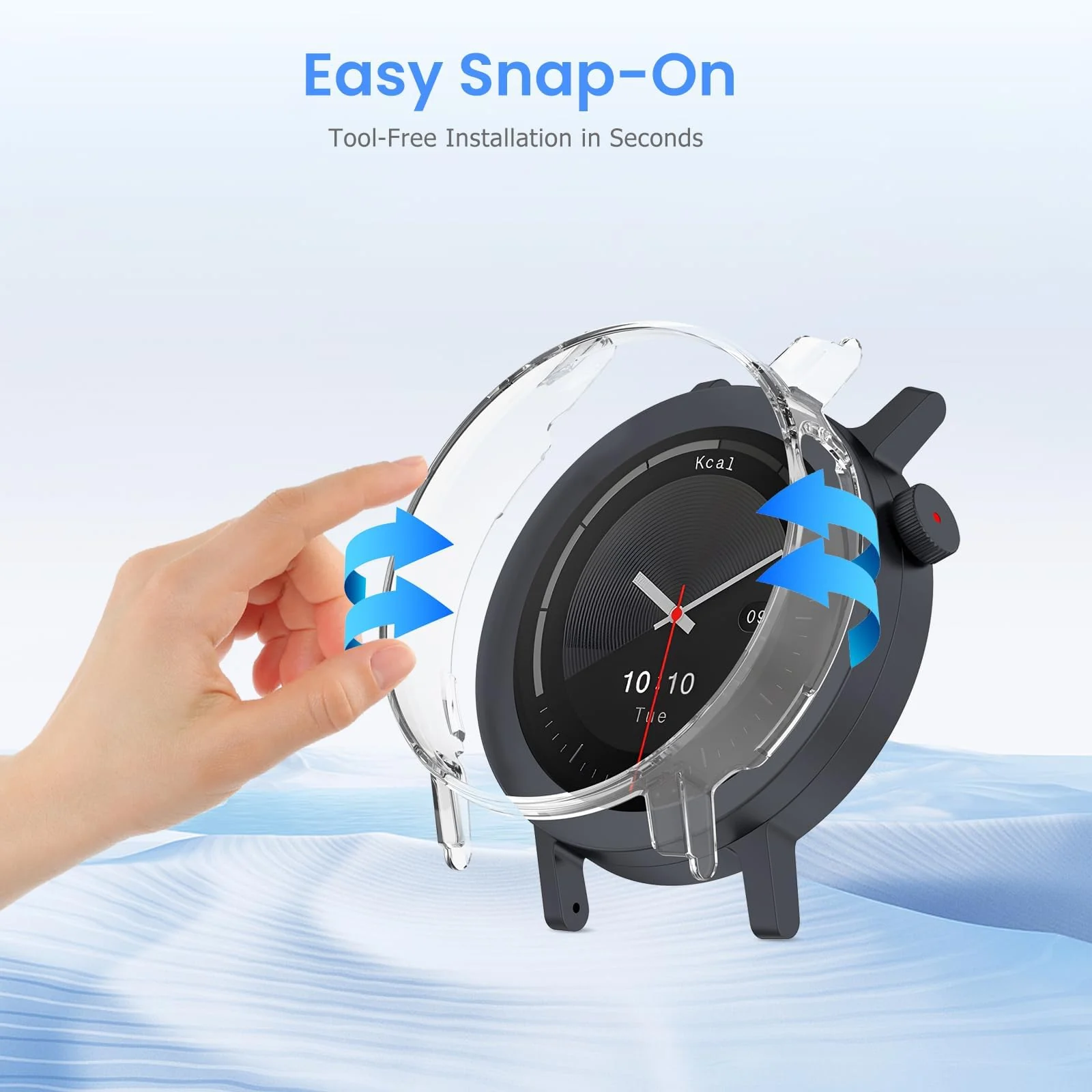 DL3 Mobilak Cover Compatible with CMF by Nothing Watch Pro 3, Hard PC Case, Half Pack Protection, Case Compatible with CMF by Nothing Watch Pro 3 - Clear