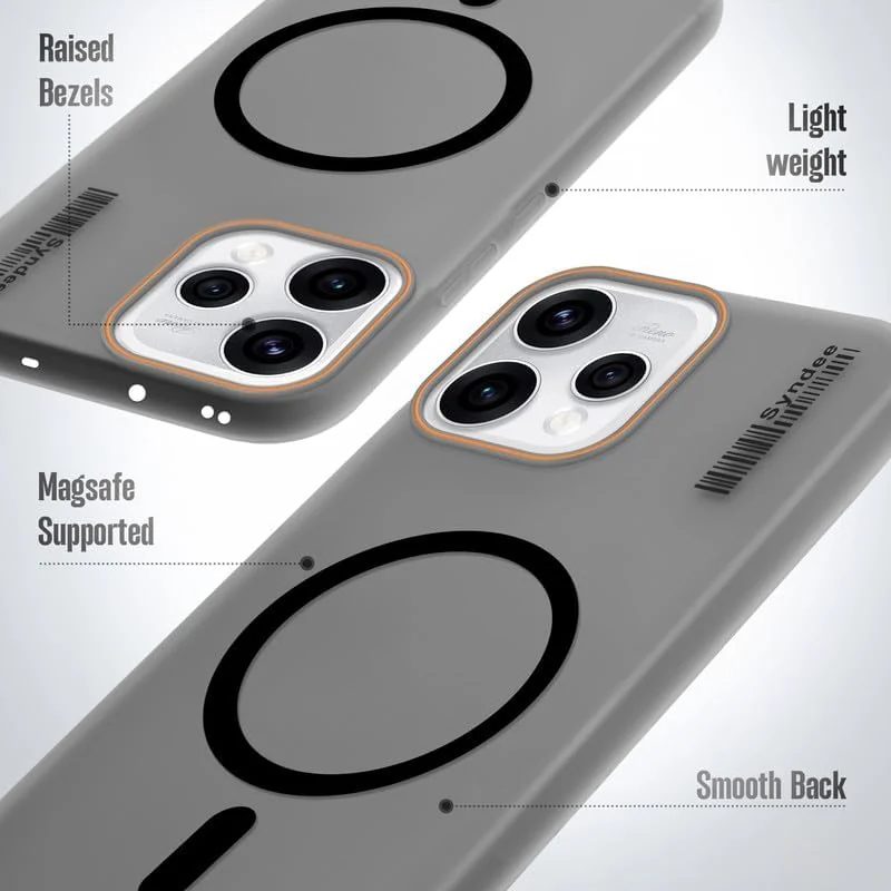 DL3 Mobilak Case Back Cover for OPPO Reno 15 5G (OPPO Reno15), Sleek Frosted Translucent Back Only Compatible with Wireless Magnetic Accessories | Anti-Scratch Shockproof Phone Case - Black