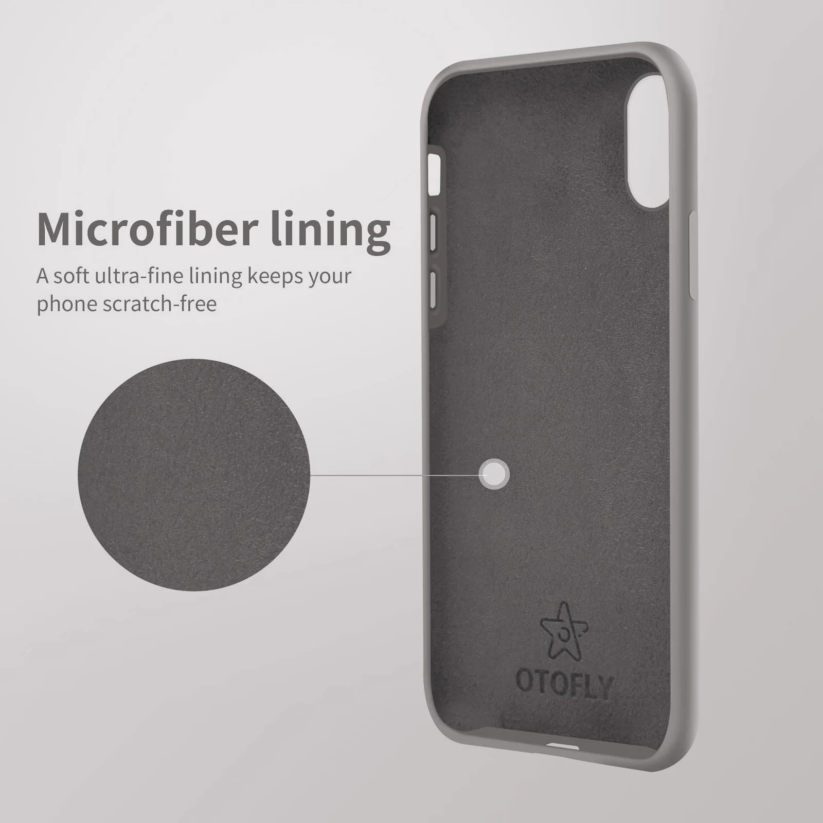 DL3 Mobilak Liquid Silicone Case for iPhone XR, Shock-absorbing protection, Scratch-resistant surface, Soft microfiber lining - Stone 2