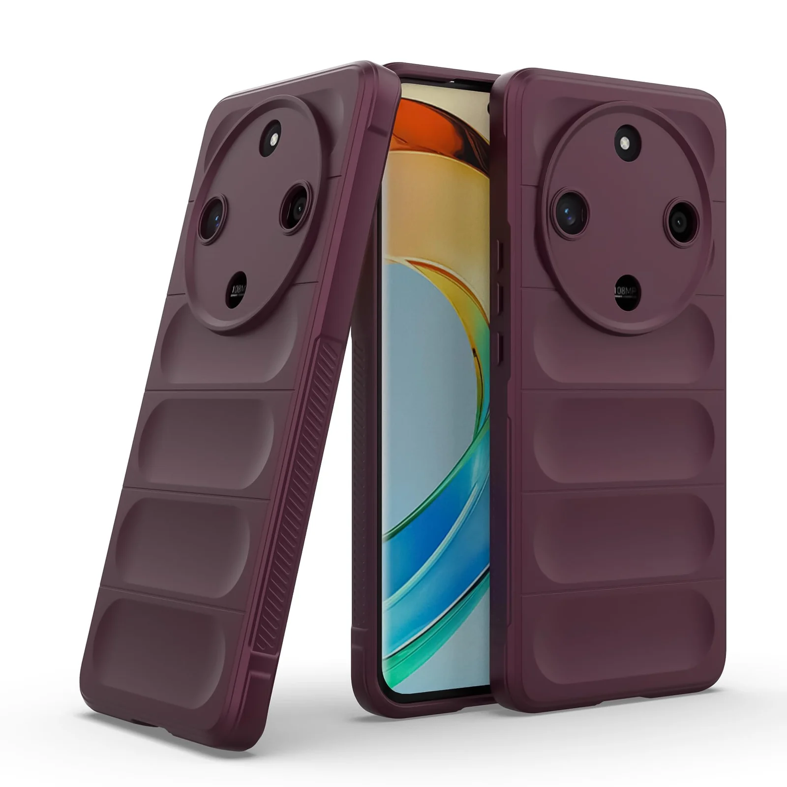 DL3 Mobilak Soft Silicone Protective Case for Honor X9b / Honor Magic 6 Lite 5G / Honor X50 with Camera Protection and Shockproof Design - Wine Red