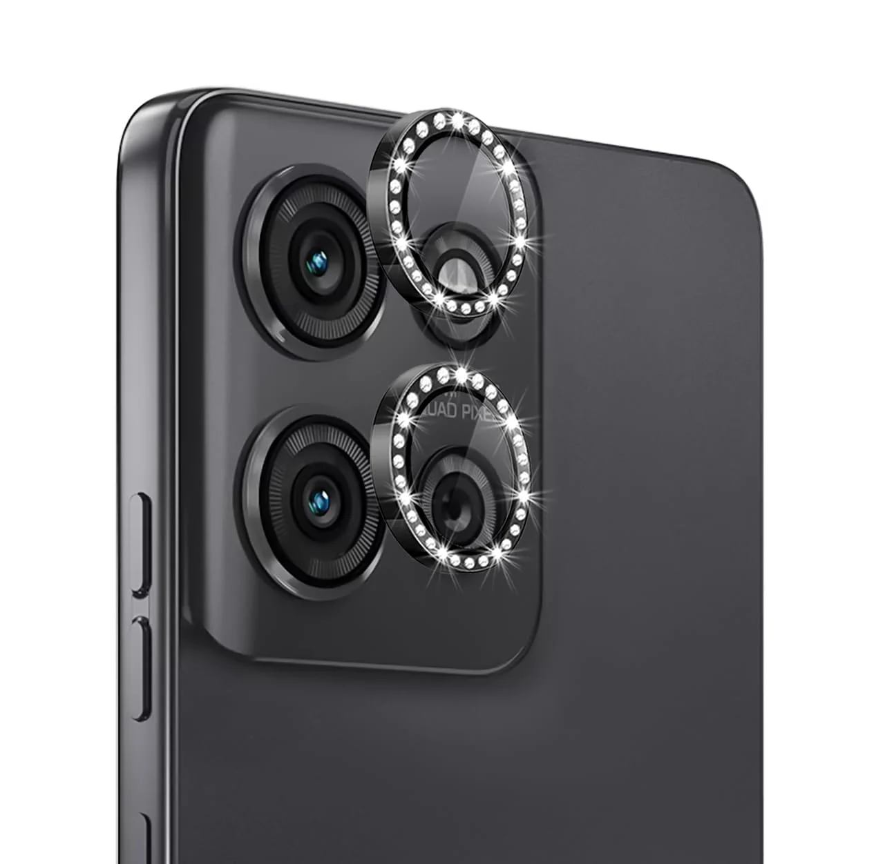 DL3 Mobilak Camera Lens Protector for Motorola Moto G75 Accessories, 9H Tempered Glass Metal Individual Ring Camera Cover Screen Protector, Case Friendly, Anti Scratch