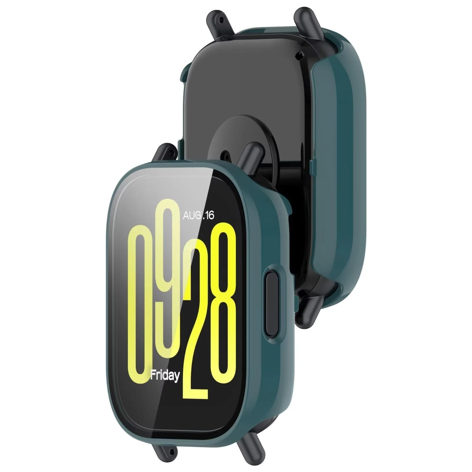 DL3 MOBILAK Full-Coverage Watch Case with Tempered Glass for Xiaomi Redmi Watch 5 Active, Green