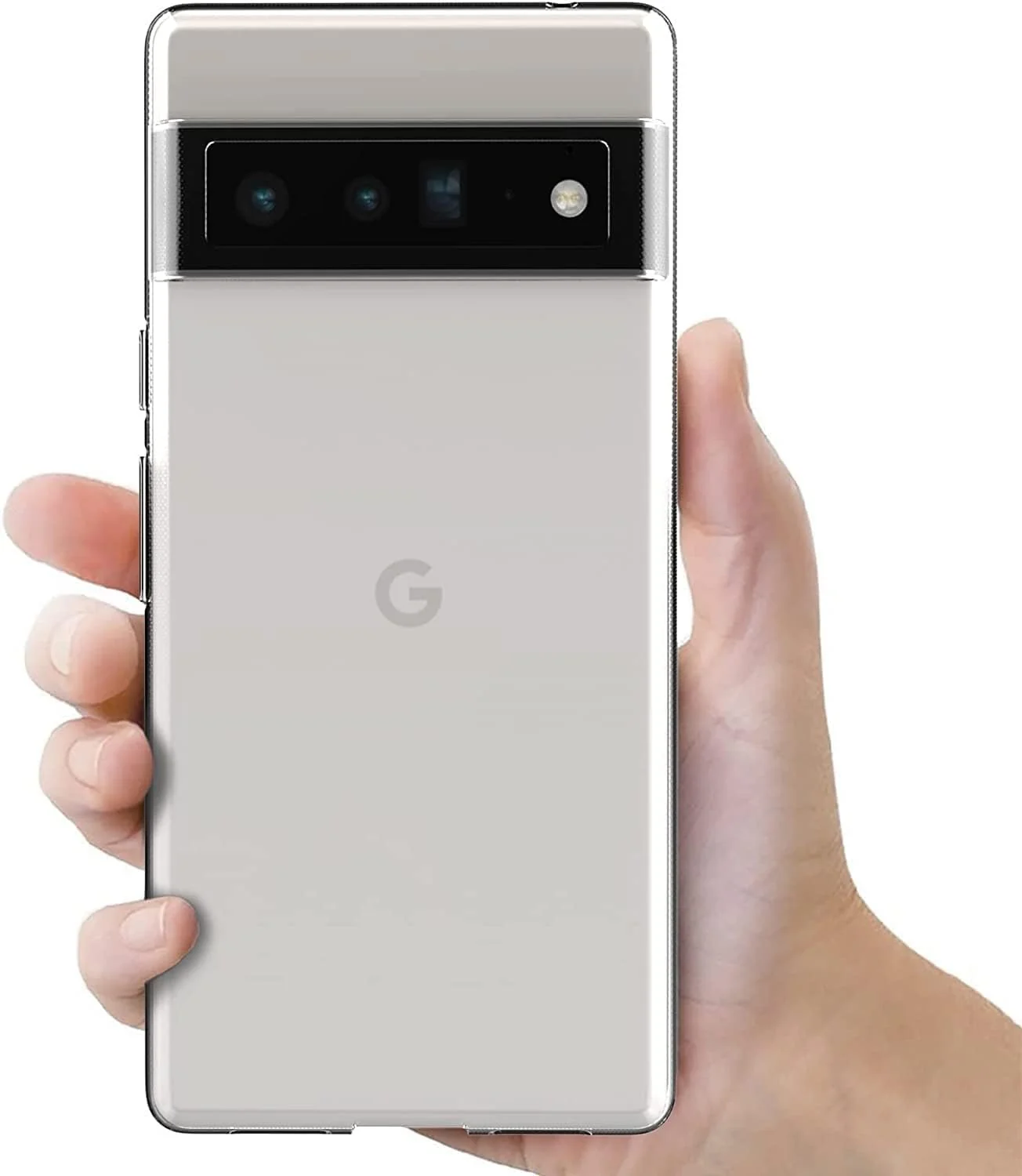 DL3 Mobilak Case Compatible with Google Pixel 6 Pro Case Crystal Soft TPU Gel Case Flexible Silicone Anti-Scratch Camera Protection TPU Cover - Clear