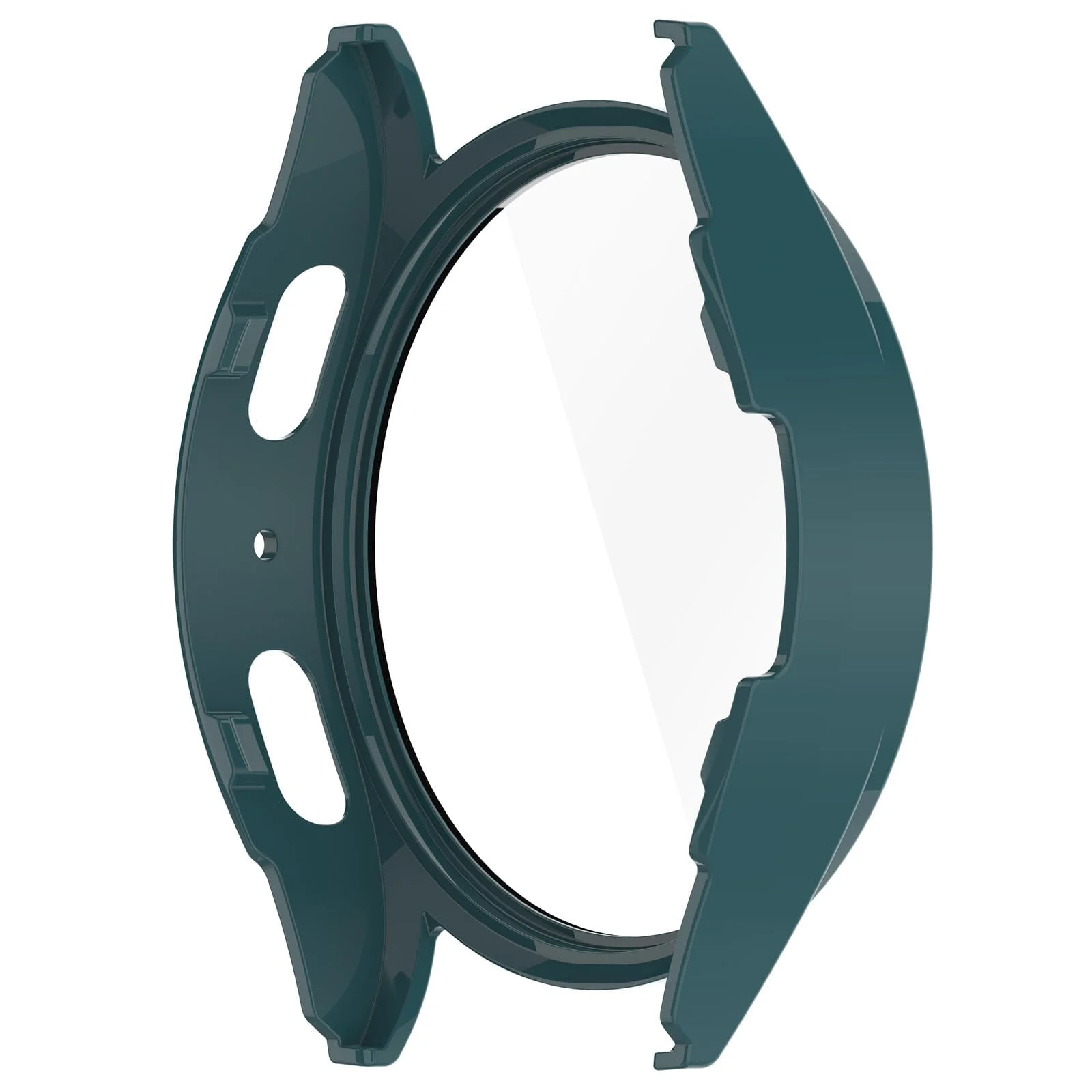 DL3 Mobilak Case with Screen Protector for Samsung Galaxy Watch 7 44mm, Bumper Full Coverage Hard PC Overall Protective Cover, Built-in Tempered Glass Film High Sensitivity - Green