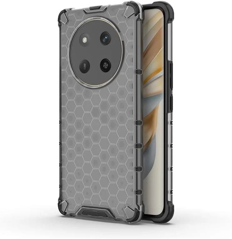 DL3 Mobilak Clear PC and TPU Protective Case for Honor X9C with Shockproof Design - Black