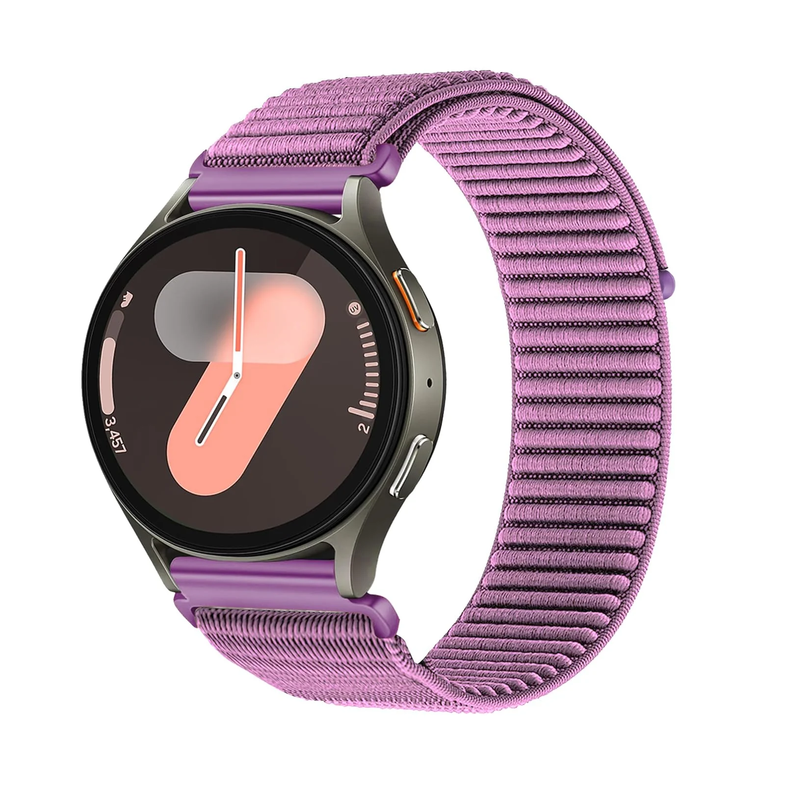 DL3 Mobilak Nylon Loop Band For 22MM Strap For Xiaomi Redmi Watch 5 Lite/5 Active/Samsung Galaxy Watch 3 45mm/Watch 46mm/Gear S3/Huawei watch GT6 GT5 GT3 GT2 (46MM) /GT2E/GT2 GT3 GT5 Pro, Stretchy Strap Elastic - Purple