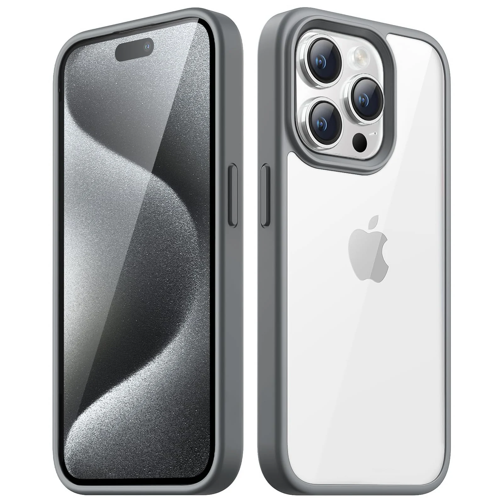 DL3 Mobilak Clear TPU Case for iPhone 11 Pro (5.8 inch), Shock-absorbing protection, Non-slip grip, Raised edges around the screen and camera - Dark Gray