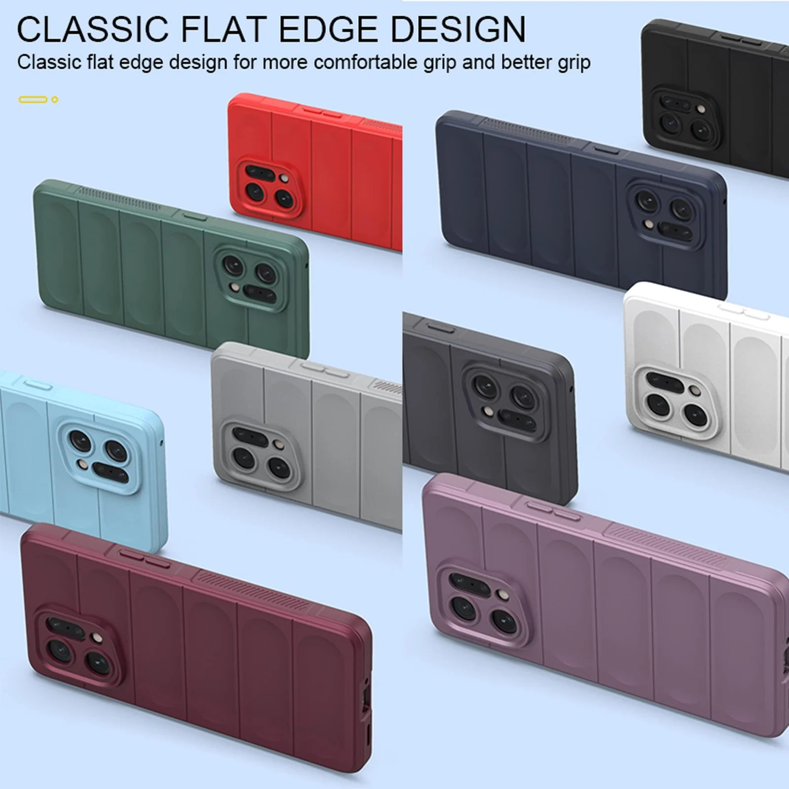 DL3 Mobilak Flexible Silicone and TPU Protective Case with Camera Protection for OPPO Find X5 Pro - Dark Gray