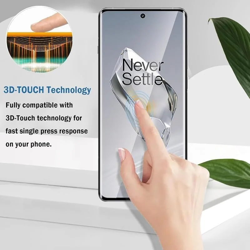 DL3 Mobilak Full Glass Screen Protector For OnePlus 12 5GTempered Glass Full Glue Cover Screen Protector For Fingerprint Unlock Screen Glass Film - Clear