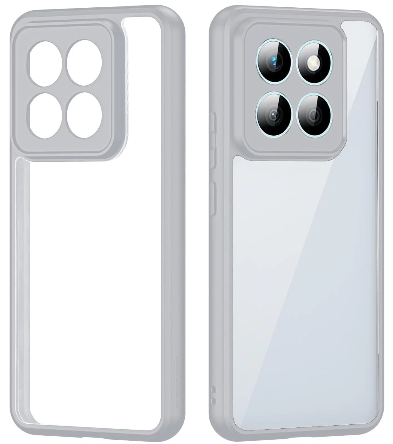 DL3 Mobilak Clear PC and TPU Protective Case for Honor X7C with Camera Protection and Military-Grade Protection - Gray