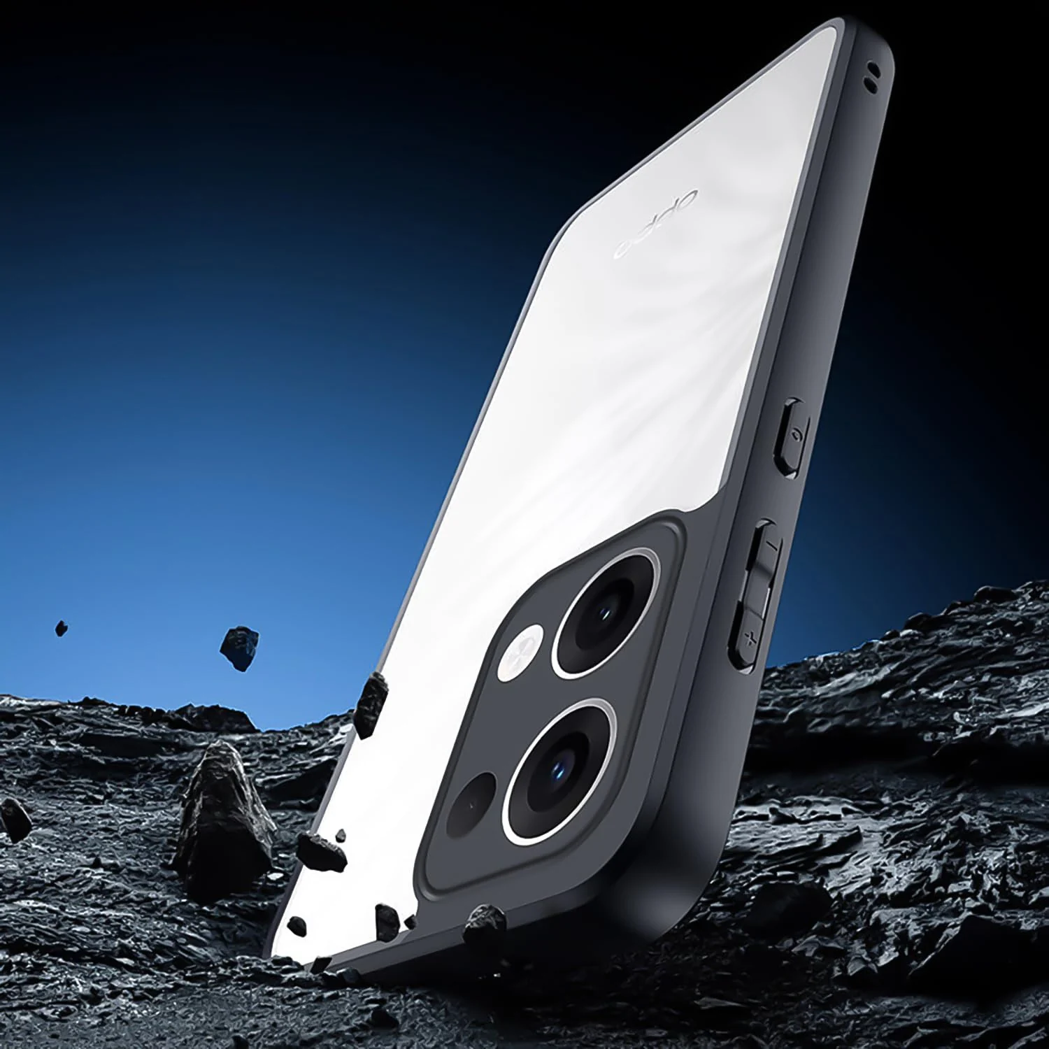 DL3 Mobilak Rugged Protective Case for OPPO Reno 13 5G / OPPO Reno13 5G, Camera protection, Shock-absorbing protection, Scratch-resistant surface - Black