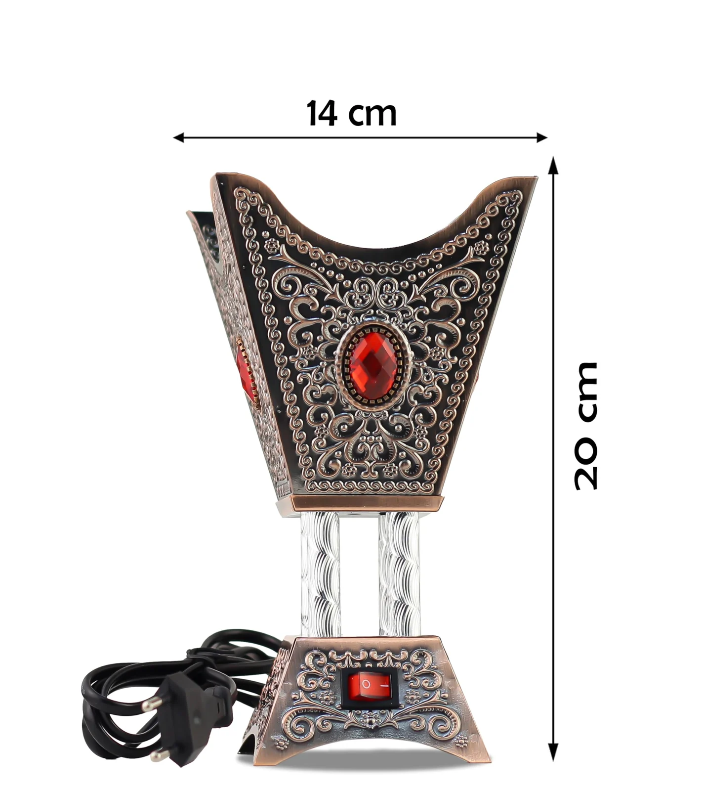Mobigon Arabian Electric Incense Burners metal Vintage Arabic Burner, Middle Eastern Incense Holder- Electric Incense Burner Bakhoor Suitable For Arabian Oud, Home, Hotel Decor - Style 23