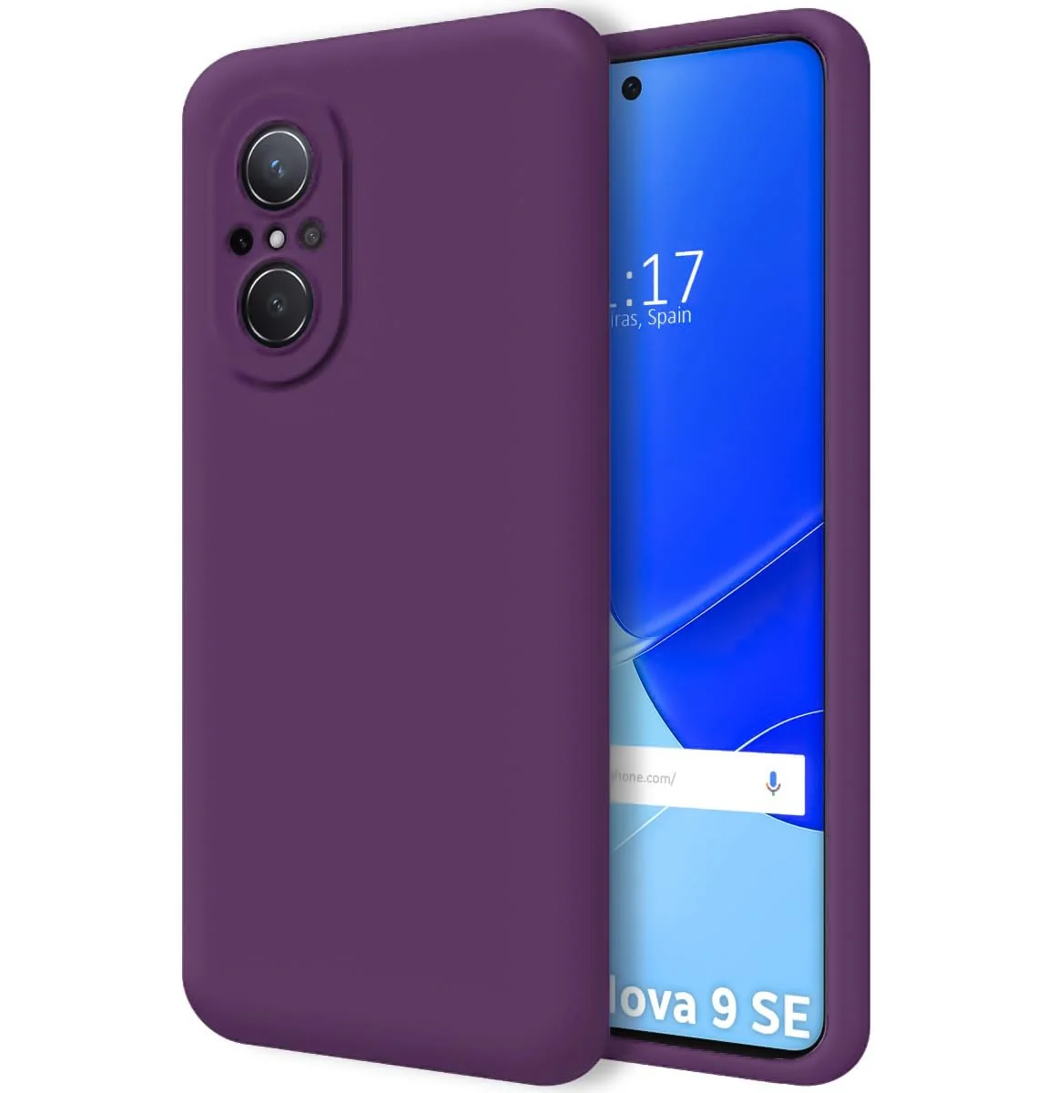 Dl3 Mobilak Huawei nova 9 SE Case,Soft Flexible Silicone Gel Rubber Bumper Cover,Slim Fit Full Body Shockproof Protective Phone Case (Light Purple)
