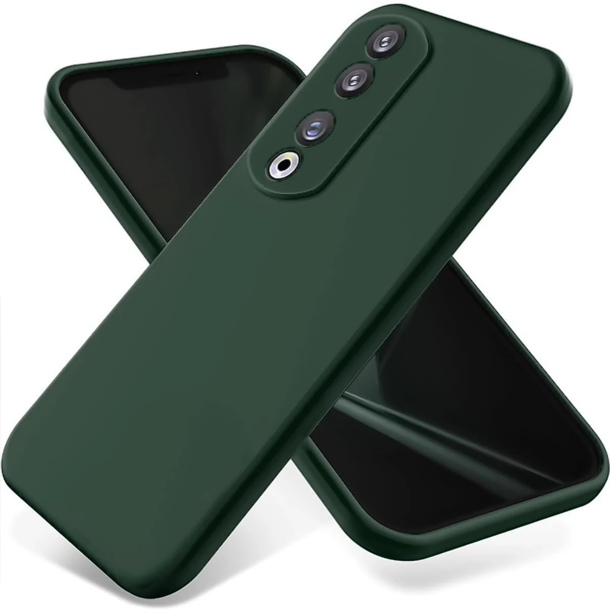 DL3 Mobilak Honor 90 Case, Soft Flexible Silicone Gel Rubber Bumper Cover, Full Body Shockproof Protective Phone Case - Green