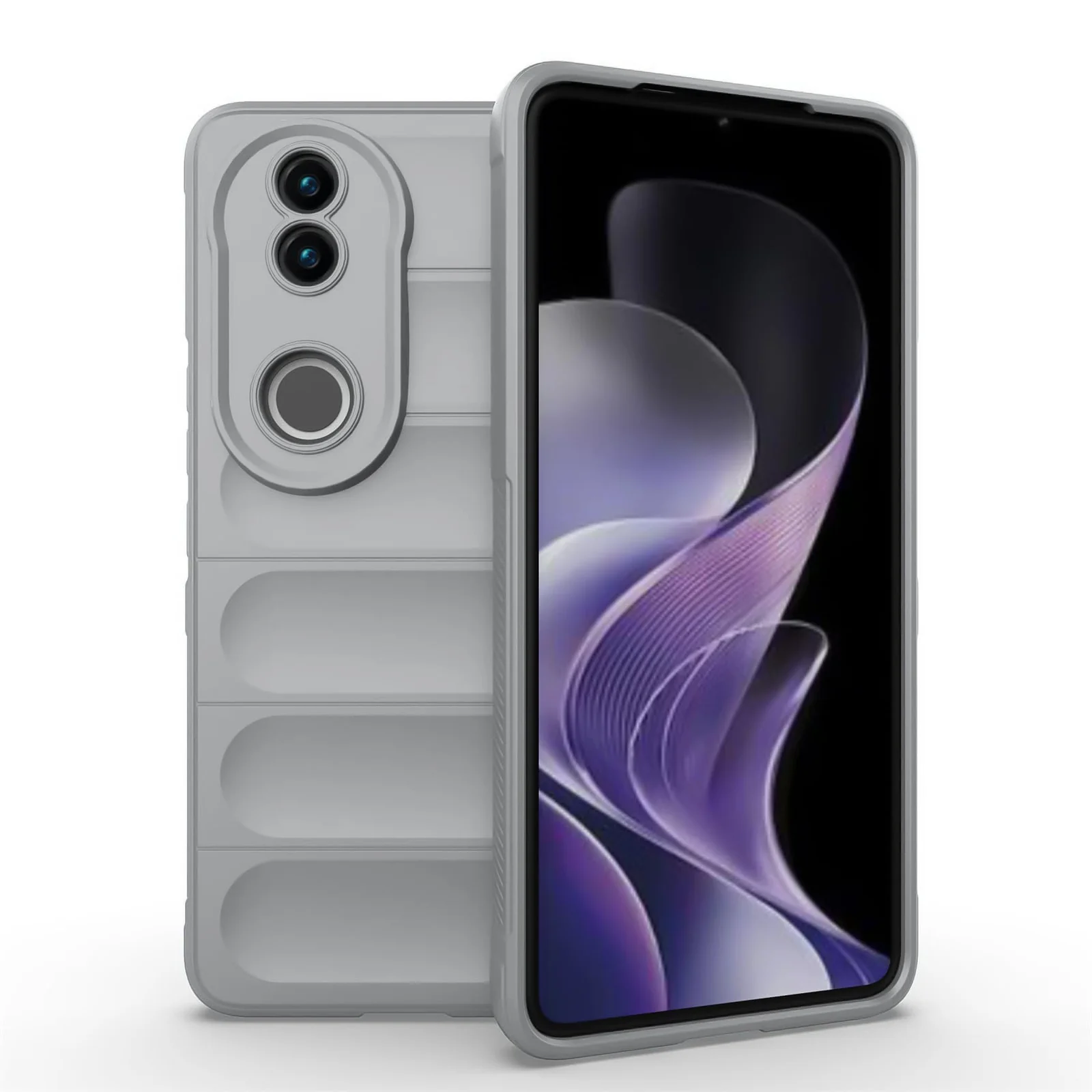 DL3 Mobilak Soft Silicone Protective Case for vivo V50 5G, vivo V50E with Camera Protection and Shockproof Design - Gray
