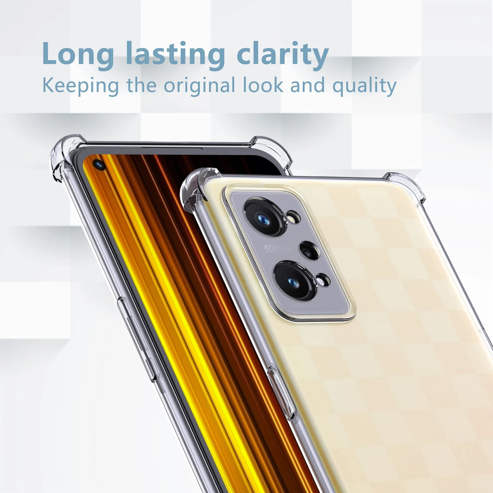 DL3 Mobilak Phone Case Compatible with realme GT Neo 2, GT2, Neo 3T - Clear Silicone TPU Gorilla Anti-Shock Protector, Camera & Dust Protection, Anti-Slip Grip, Ultra Slim & Lightweight - Clear