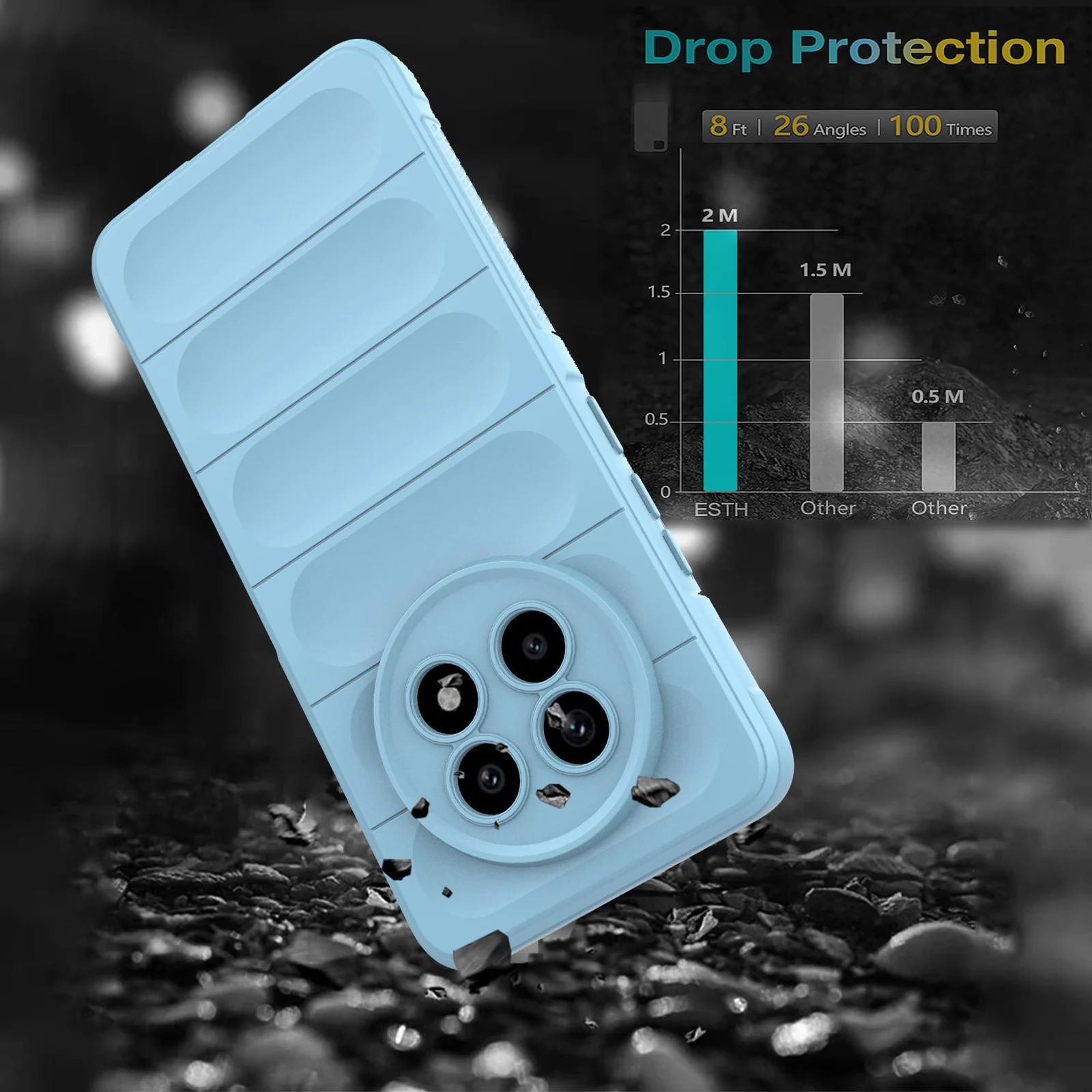 DL3 Mobilak Flexible Silicone and TPU Protective Case with Camera Protection for realme 13 Pro / realme 13 Pro Plus 5G - Baby Blue