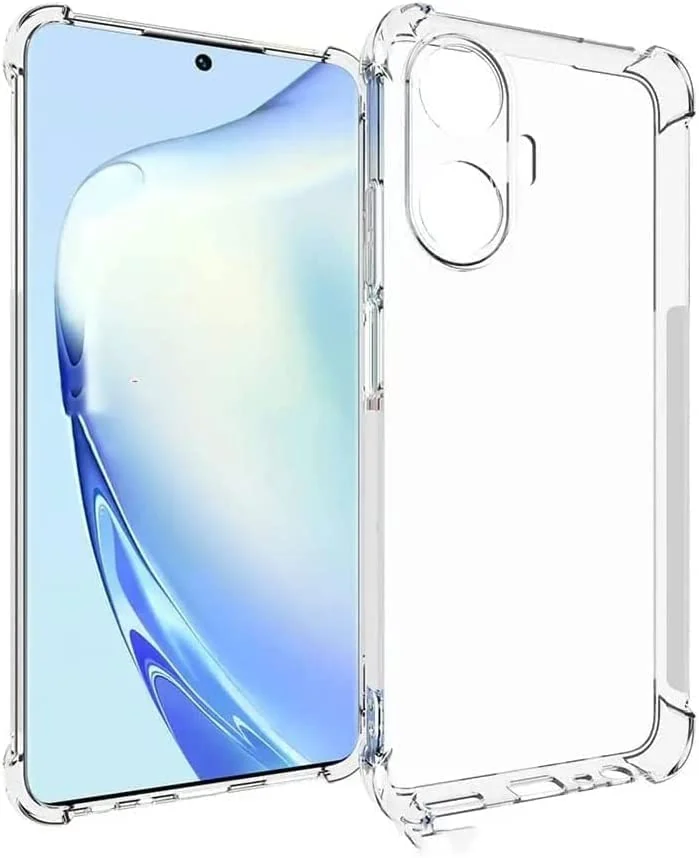 DL3 Mobilak Case Compatible with realme C55, Cover Silicone TPU Gorilla Anti-shock Protector Camera Shockproof Corners - Clear