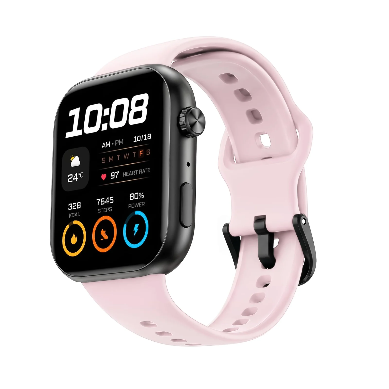 DL3 Mobilak Silicone Bracelet for HONOR Choice Watch 2i Strap, Soft Silicone Sport Replacement Strap for Women/Men, Adjustable Waterproof Sports Band for HONOR Choice Watch 2i - Pink