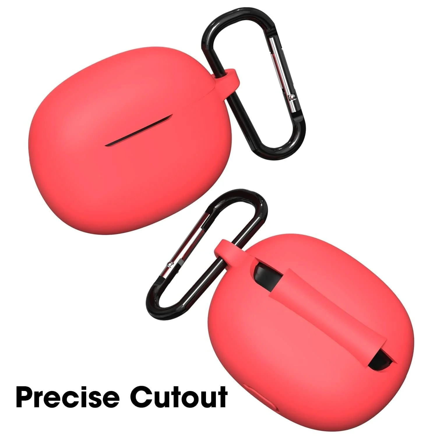 DL3 Mobilak Silicone Case Compatible with realme Buds T101 Earbuds, Soft Silicone Protective Case Cover, Shockproof Sleeve with Carabiner - Green