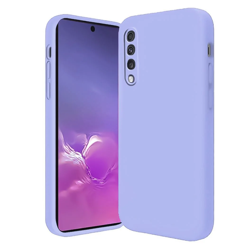 DL3 Mobilak Samsung Galaxy A70 / A70s Case, Soft Flexible Silicone Gel Rubber Bumper Cover, Full Body Shockproof Protective Phone Case - Baby Blue