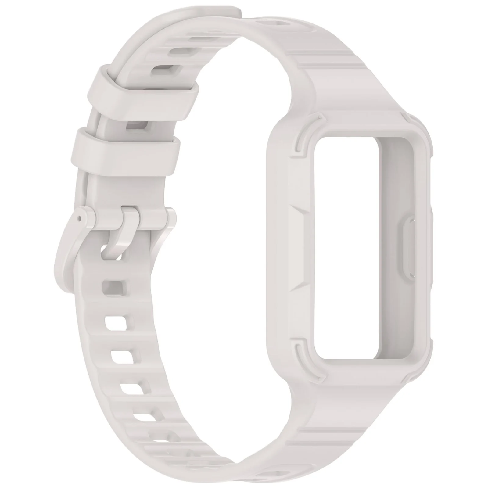 MOBIGON Rugged Silicone Strap with Bumper Case for Huawei Band 11, Stone
