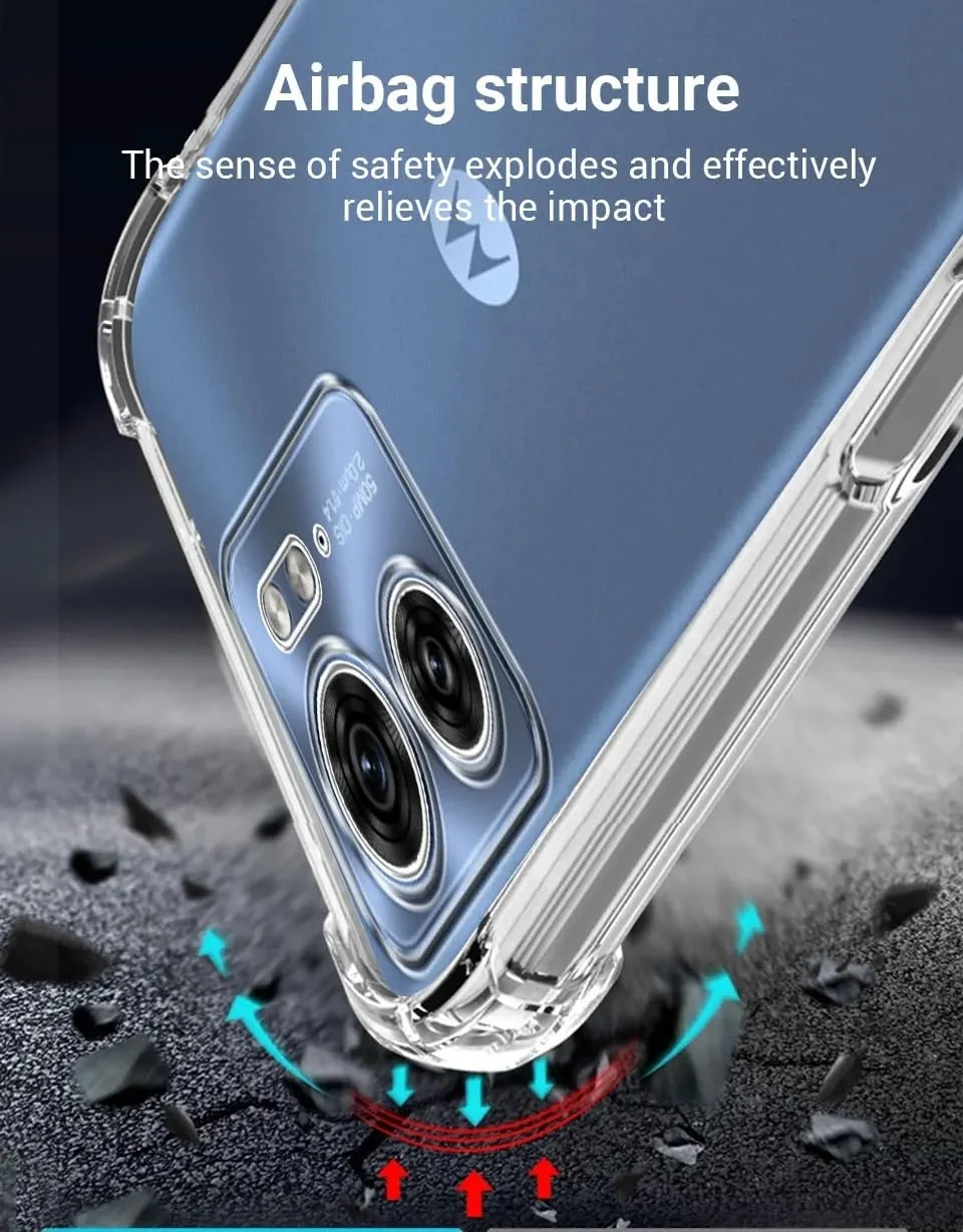 DL3 Mobilak Case Compatible with motorola edge 40, Cover Silicone TPU Gorilla Anti-shock Protector Camera Shockproof Corners - Clear