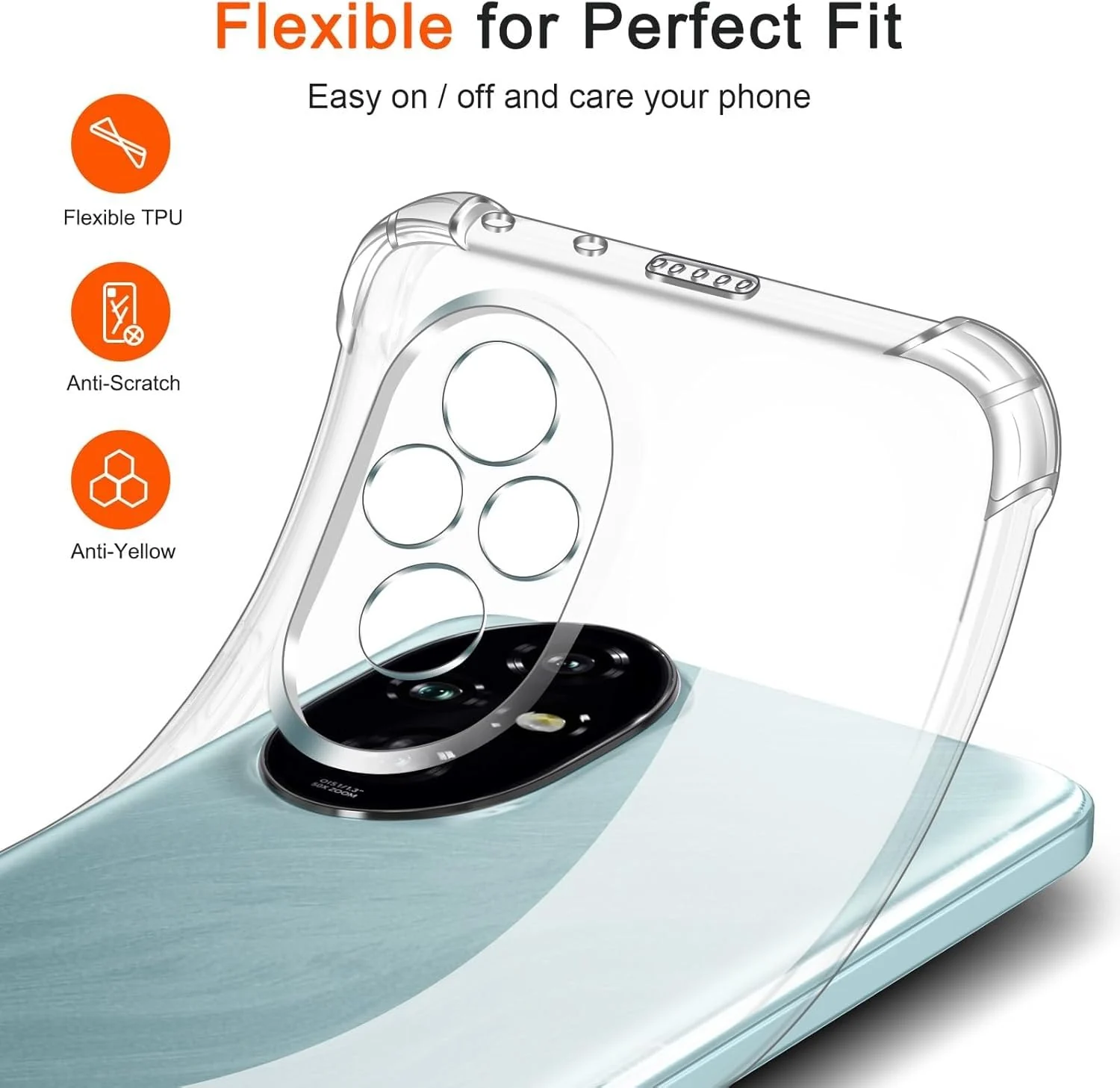 DL3 Mobilak Clear TPU Case for Honor 200 5G, Camera protection, Shock-absorbing protection, Scratch-resistant surface - Clear