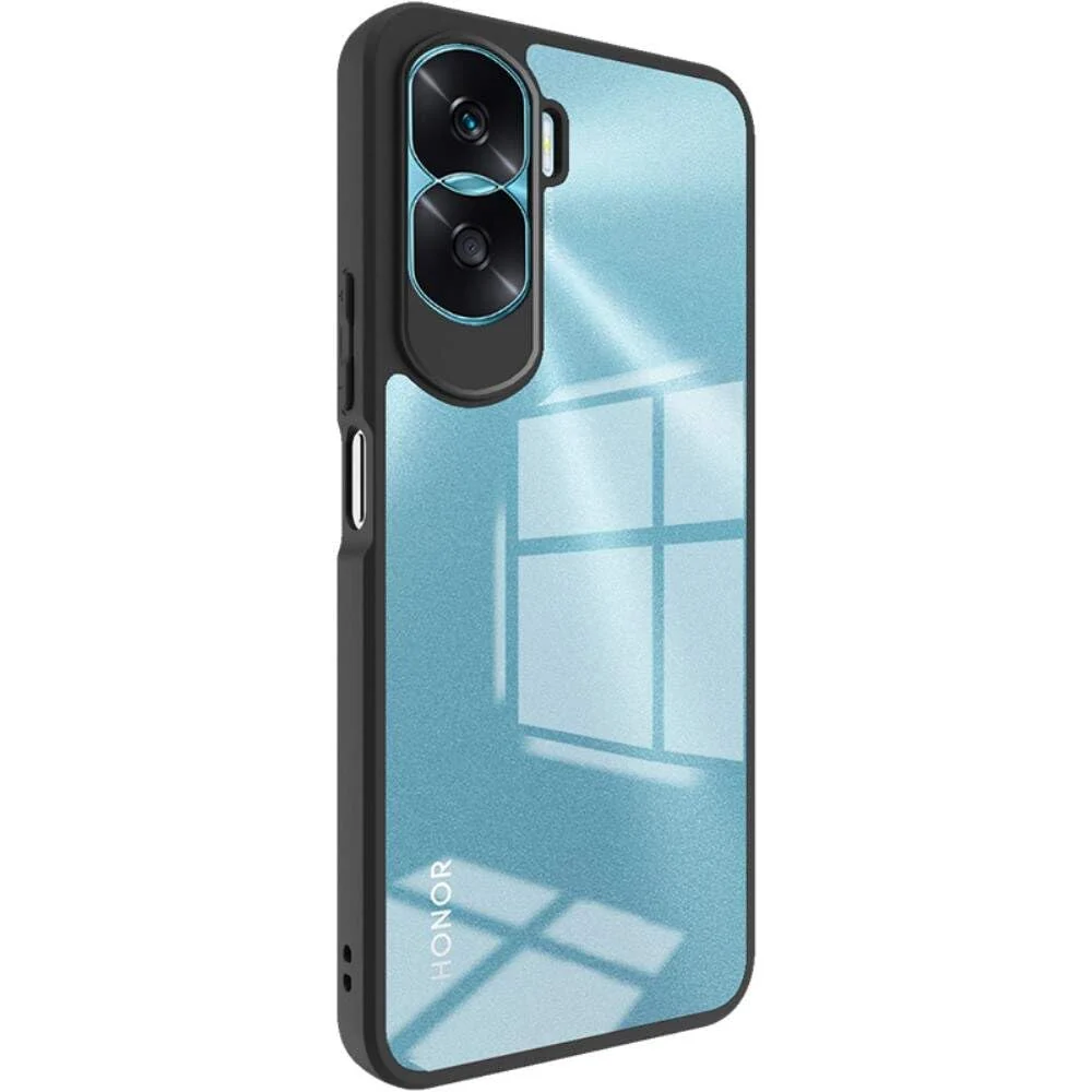 DL3 Mobilak Compatible with Honor 90 Lite/Honor X50i Case Transparent, Military-Grade Shockproof Anti-Yellowing, Slim Protective Phone Case Full Bumper Cover With Camera Lens Protective - Black