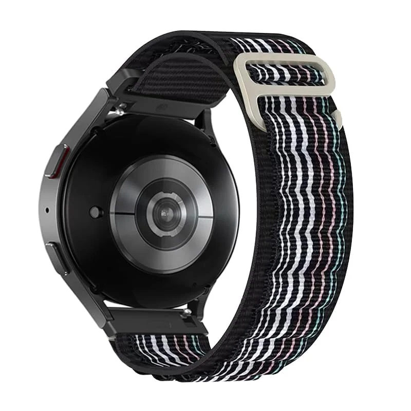 Dl3 Mobilak Alpine Loop Nylon 20MM Band for Samsung Gear Sport, Watch 4/5/5 Pro, S2 Classic, Active 2 40MM 44MM, Amazfit GTS 3/4/4 Mini, Bip 3 Pro, GTS2, Bp U (Black)