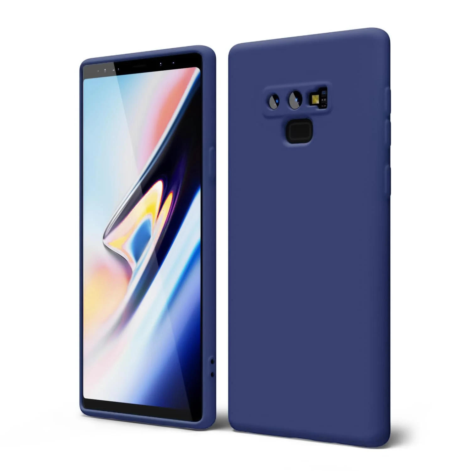 DL3 Mobilak Soft Silicone Protective Case for Samsung Galaxy Note 9 with Microfiber Lining and Shockproof Design - Blue 2