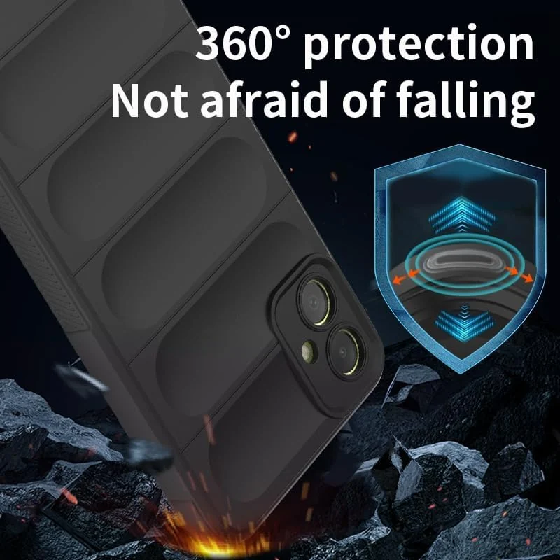 DL3 Mobilak Rugged Protective Case for Samsung Galaxy A05 / realme 11 Pro Plus, Camera protection, Shock-absorbing protection, Non-slip grip - Black