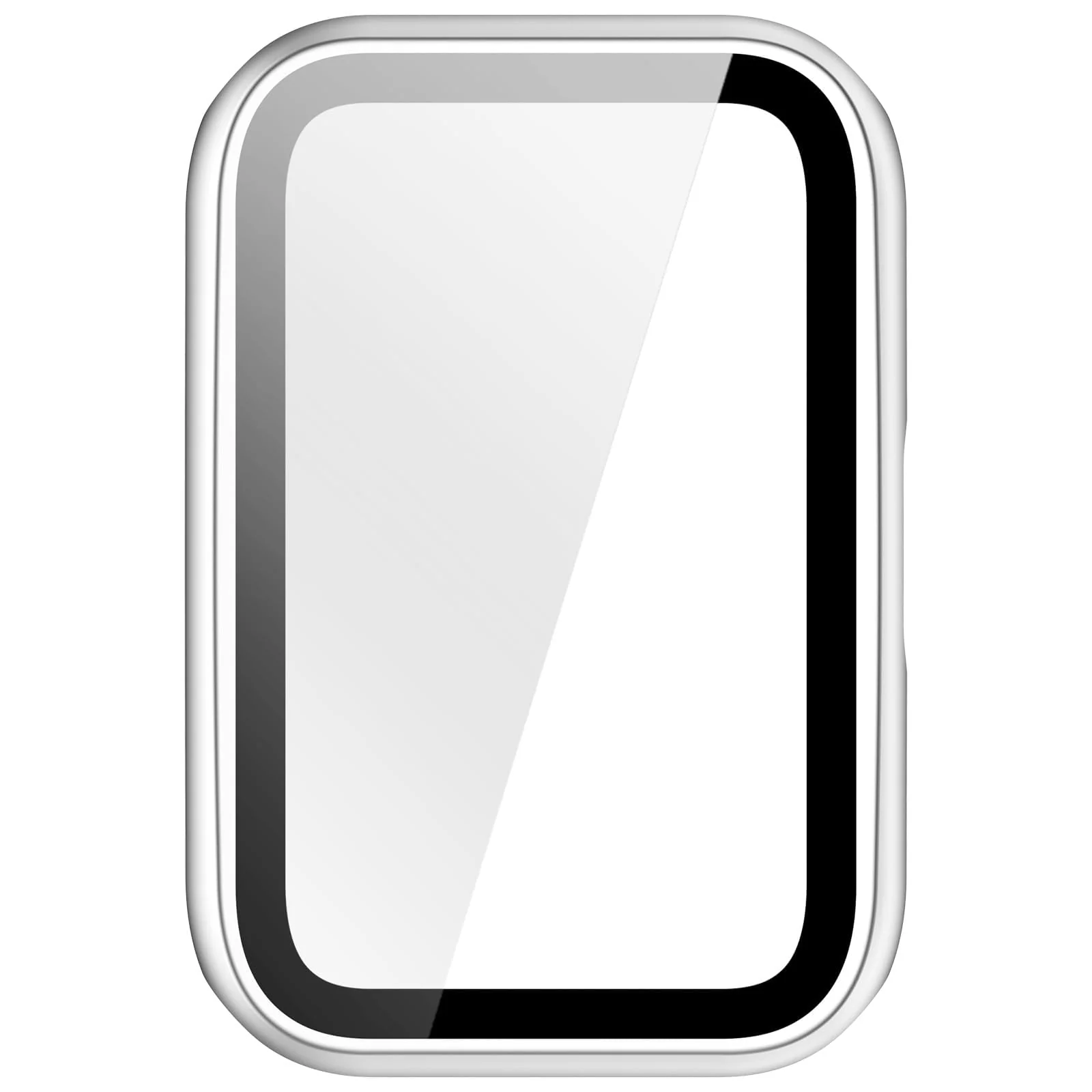 DL3 Mobilak Case with Screen Protector for Huawei Band 11, Bumper Full Coverage Hard PC Overall Protective Cover, Built-in Tempered Glass Film High Sensitivity For Huawei Band 11 - Silver