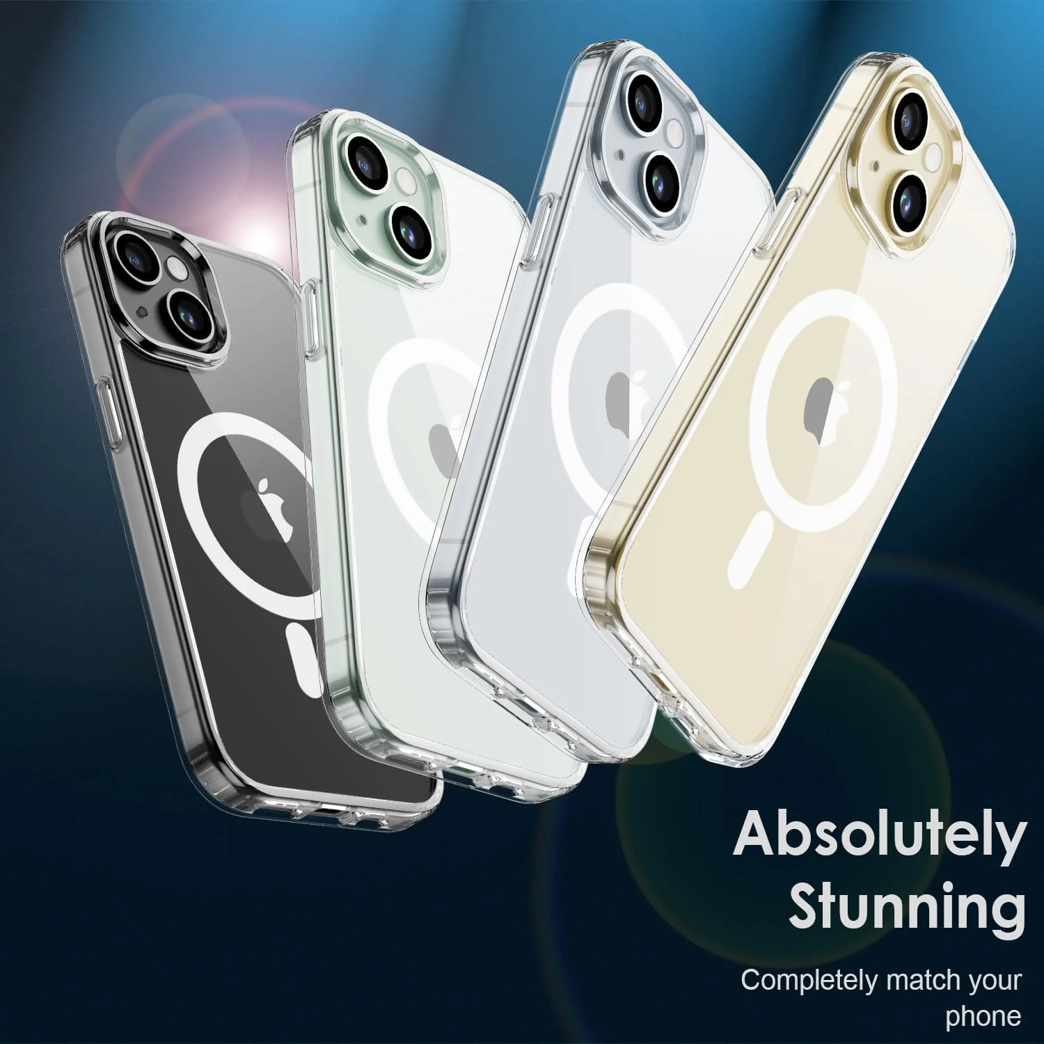 DL3 MOBILAK for iPhone 15 Case Clear [Compatible with MagSafe] Slim Magnetic Clear Bumper Case for Enhanced Protection and Style