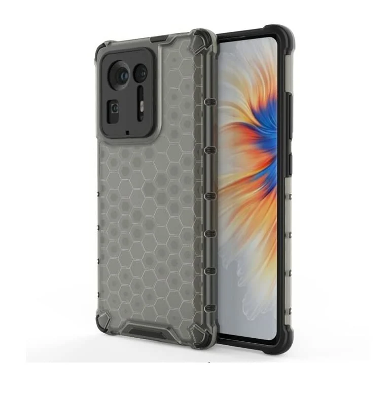 DL3 Mobilak Honeycomb Protective Case for Xiaomi Mi Mix 4, Shock-absorbing protection, Transparent design, Slim, lightweight profile - Black