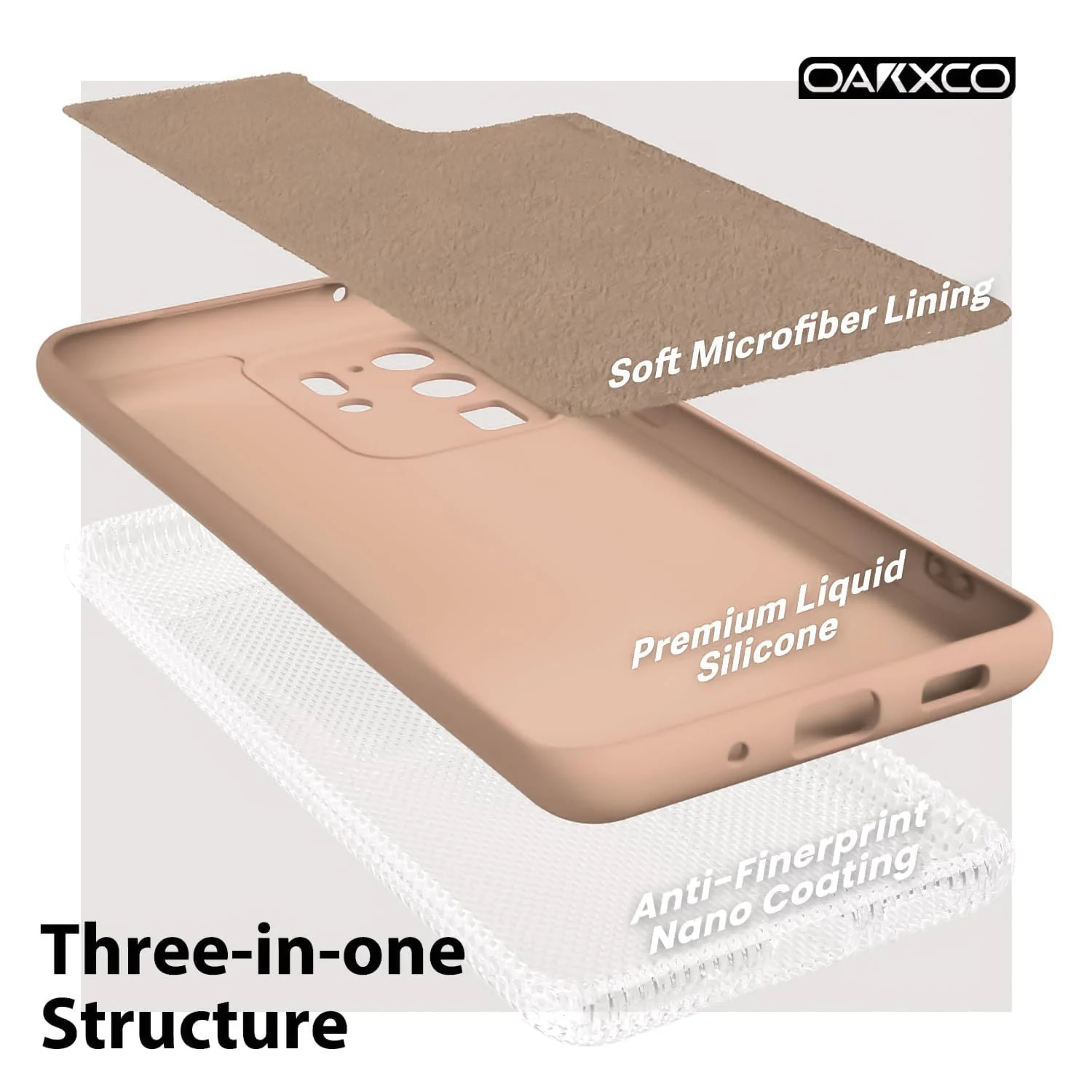 "DL3 Mobilak Samsung Galaxy Note 20 5G (6.7"") Case, Soft Flexible Liquid Silicone Gel Rubber Bumper Cover, Full Body Shockproof Protective Phone Case - Light Orange"
