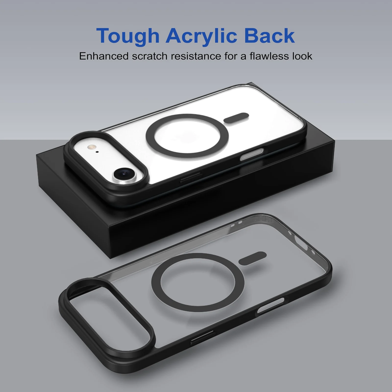 DL3 Mobilak Translucent Matte Case for iPhone 17 Pro Max 6.9-Inch Compatible with, Compatible with MagSafe accessories, Shock-absorbing protection, Scratch-resistant surface - Black