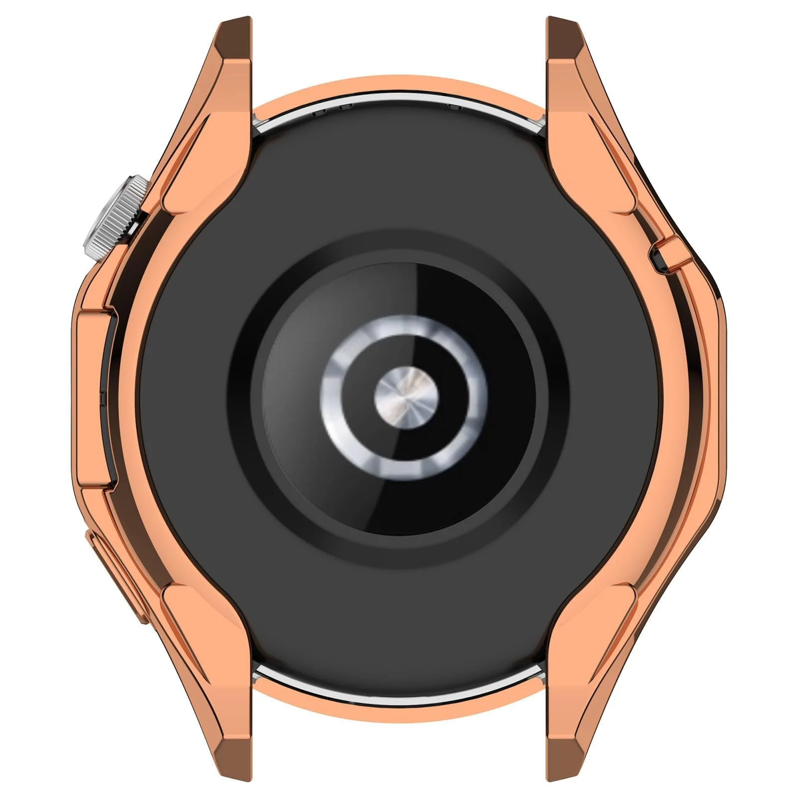 DL3 MOBILAK Full-Coverage Watch Case with Tempered Glass for Huawei Watch GT 4 46MM - Rose Gold